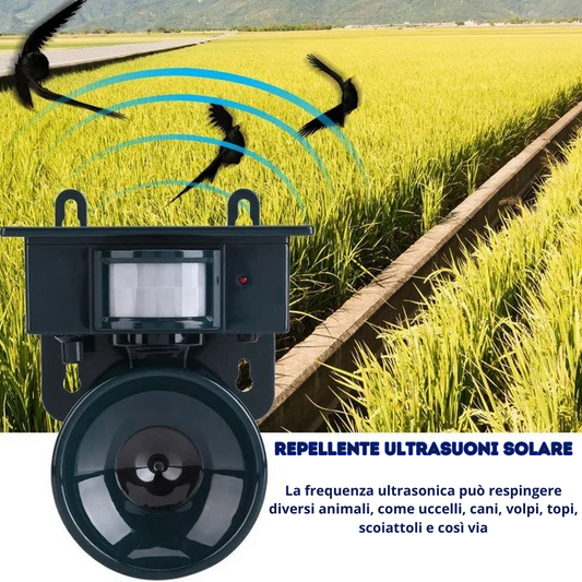Ultrasonic repellent with integrated solar panel | BeSmart™