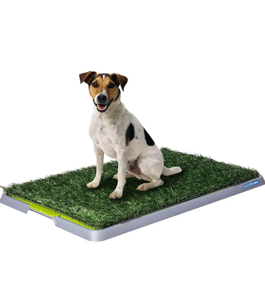 Lettiera con erba sintetica 3 strati grandezza 47X34X6 per taglie piccole, medie e grandi | BeSmart™