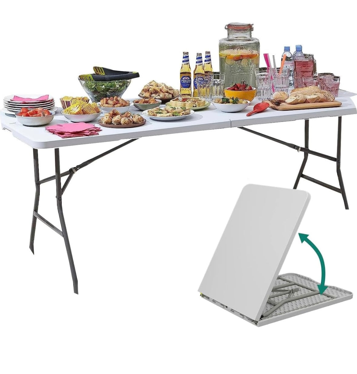 Portable folding table 180x75x74 cm | BeSmart™