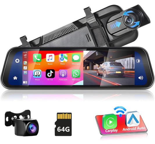 Rearview mirror 9.66 inch dashcam 1080P with carplay | BeSmart™